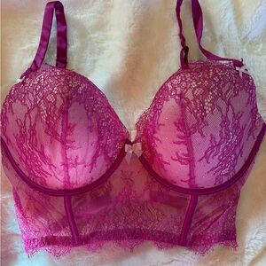 Victoria's Secret Fuchsia Lace Bra